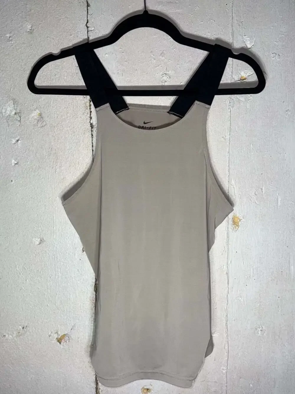Nike Dri-FIT Pro Women's High-Neck Elastika Tank Top Beige 889150-215 - Picture 1 of 4